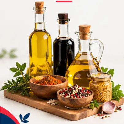 روغن، سرکه و چاشنی