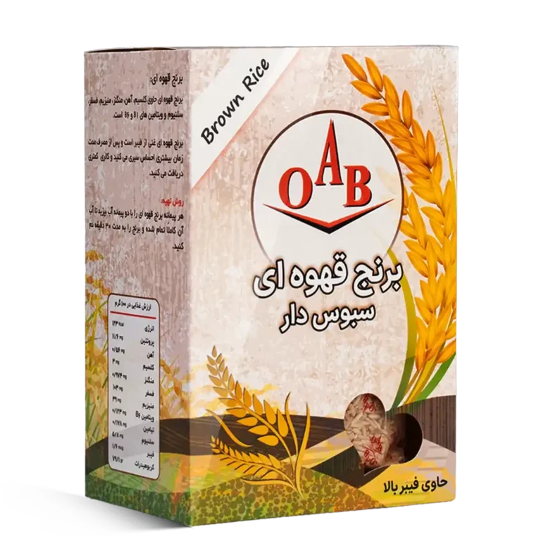 برنج قهوه ای سبوس دار ۷۰۰ گرمی OAB