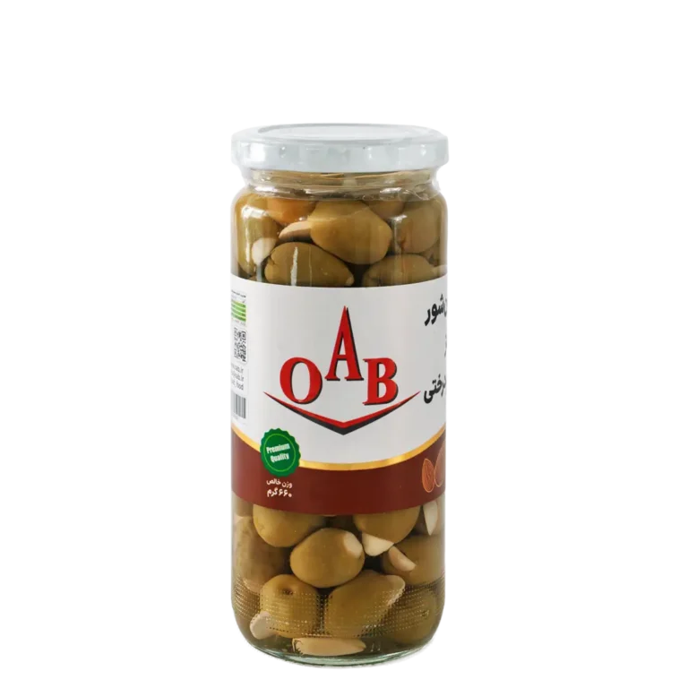 زیتون شور با مغز بادام درختی ۵۰۰ گرمی OAB